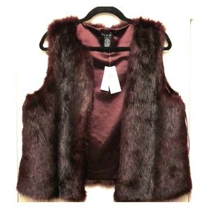Faux Fur Vest Size L Brand New